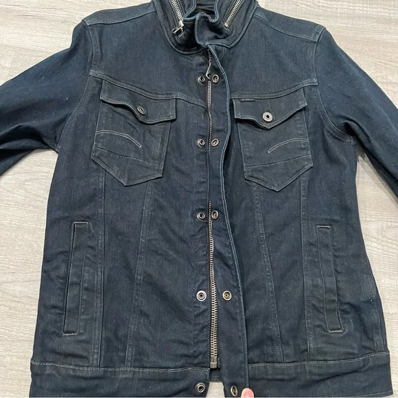 G STAR ARC CHOPPER 3D SLIM JACKET SIZE L Blue